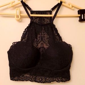 Lacey high neck push up bra